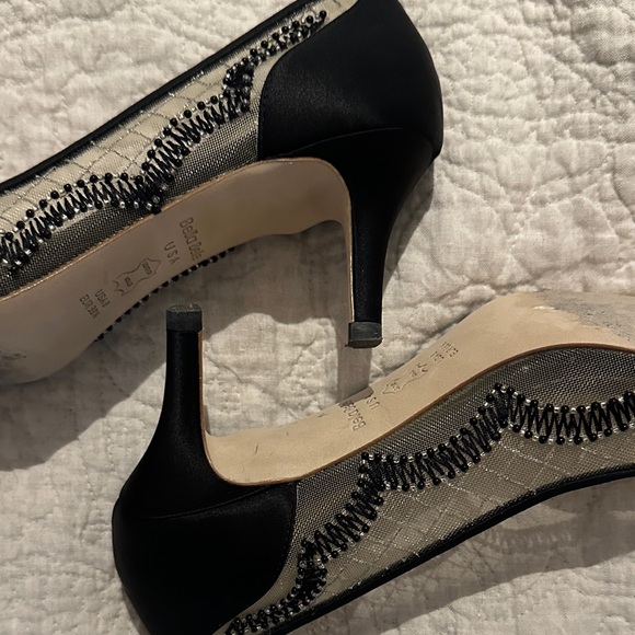 Bella Belle Nicole Silk Beaded Pumps - Picture 3 of 3